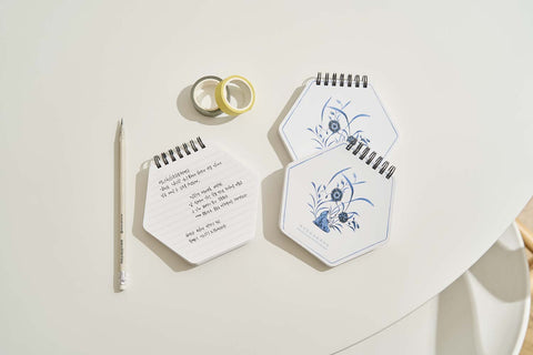 Spiral Notepad (Porcelain Blue Floral)