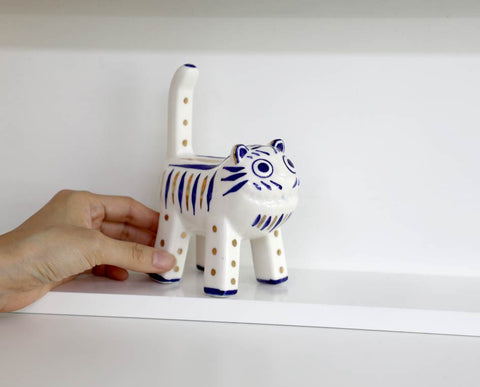 Blue and White Porcelain Tiger