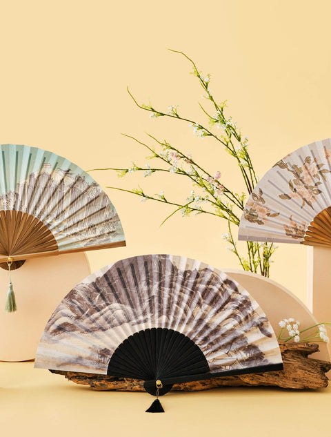 Folding fan (Clearing after Rain on Mount Inwang)