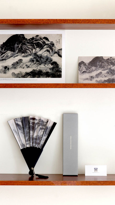 Folding fan (Clearing after Rain on Mount Inwang)