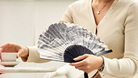 Folding fan (Clearing after Rain on Mount Inwang)