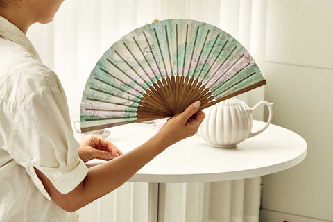 Folding fan(Boating to Peach Blossom Spring)
