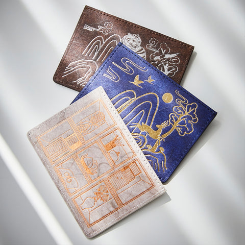 Hanji Leather Card Wallet (Brown)