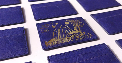 Hanji Leather Card Wallet (Ten Longevity Symbols)