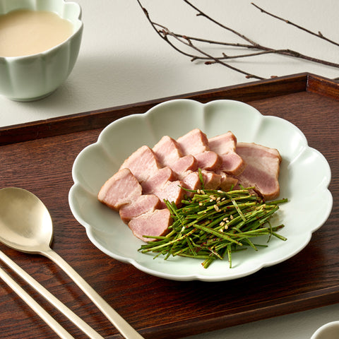 Celadon Dish (Flower Shape)