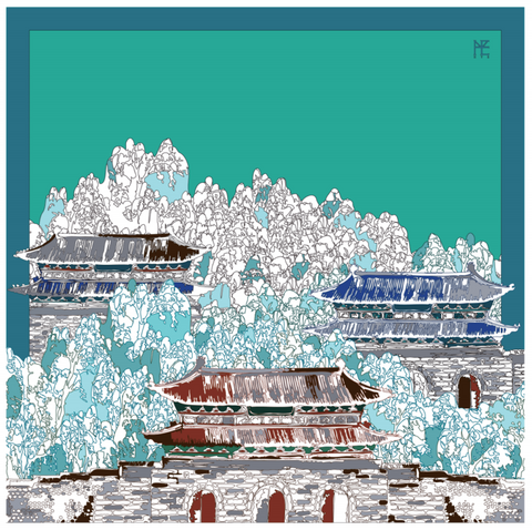 Scarf (Baegak Chunhyodo, Green)