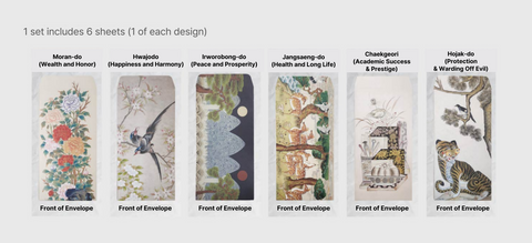 Envelope Set (Minhwa Five Blessings)