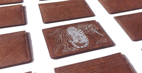Hanji Leather Card Wallet (Brown)