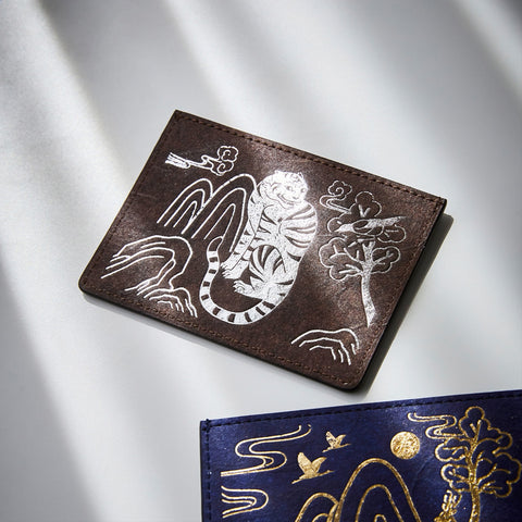 Hanji Leather Card Wallet (Brown)
