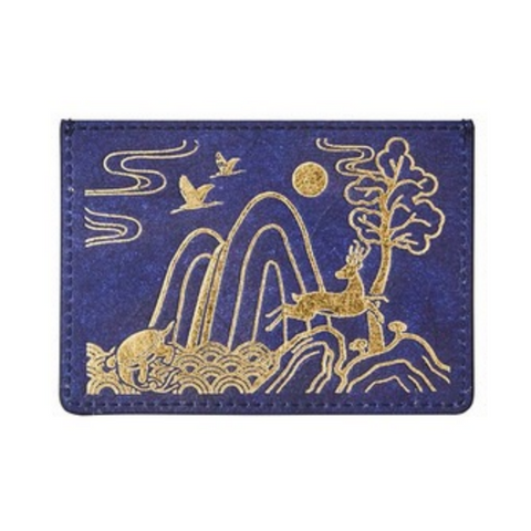 Hanji Leather Card Wallet (Ten Longevity Symbols)