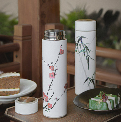 Vacuum Insulated Flask(Plum Blossom)