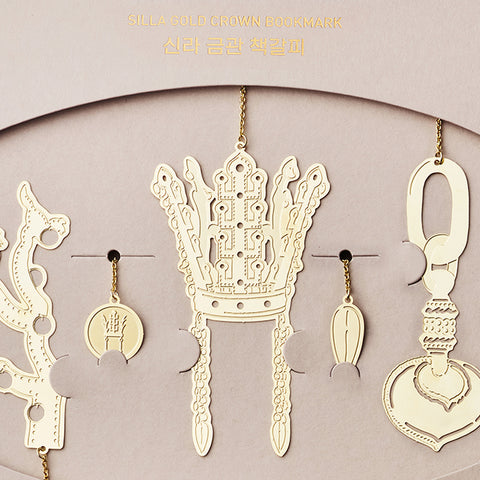 Silla Gold Crown Bookmark Set