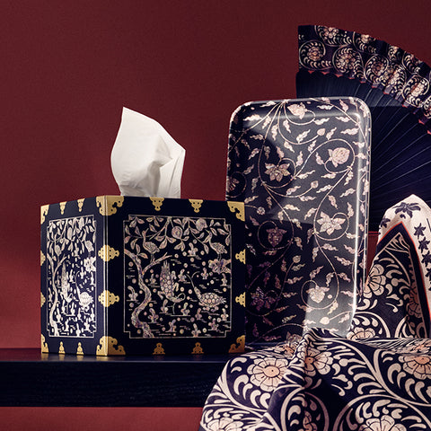 Folding Fan & Handkerchief Set (Peony)