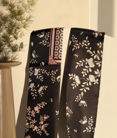 Lacquerware pattern scarf