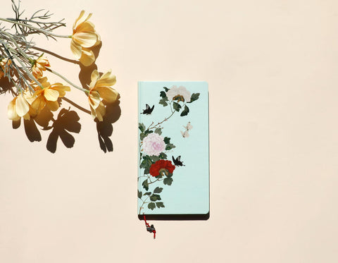 Flowers and Butterflies Special Hardcover Notebook(Mint)