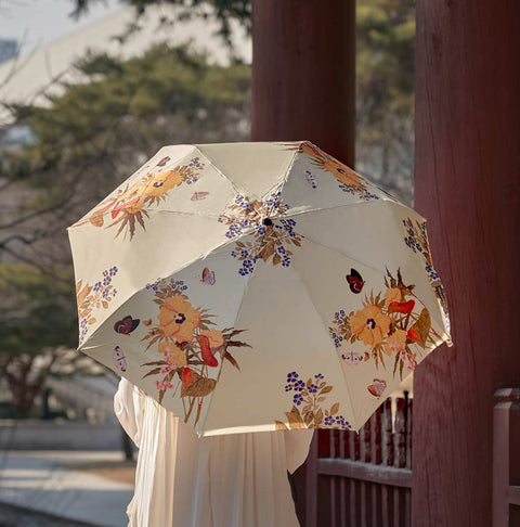 Parapluie (fleurs jaunes 'Nam Il-ho'_jaune)