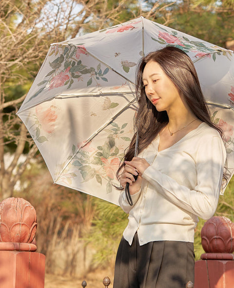 Parapluie (Papillons et fleurs « Baek Eun-bae »_rose)