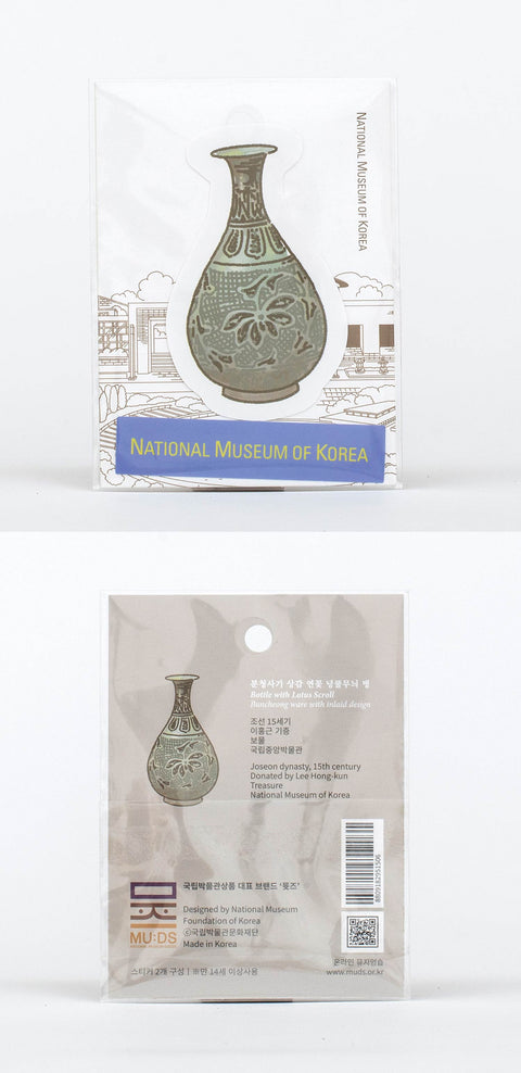 Sticker(Bottle with Lotus Scroll)