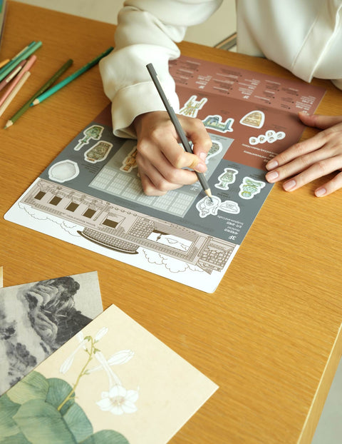 Livre de coloriage d'autocollants de la collection du Musée national de Corée 