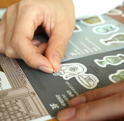 Livre de coloriage d'autocollants de la collection du Musée national de Corée 