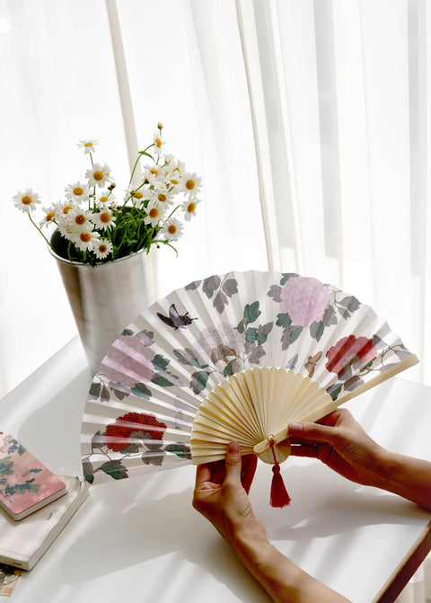 Folding Fan(Flowers and Butterflies)