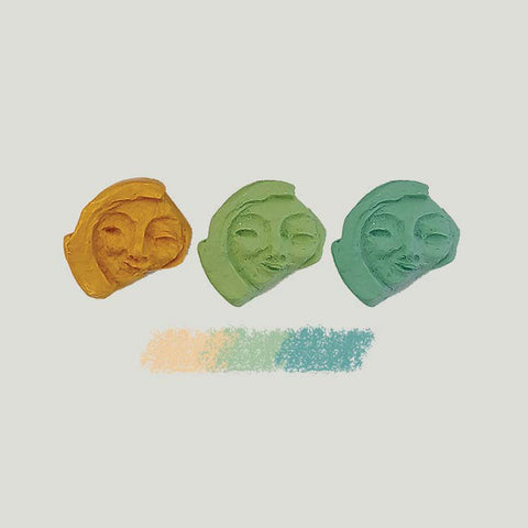Magnet Set (Smile of Silla Crayon, Green, 3pcs)