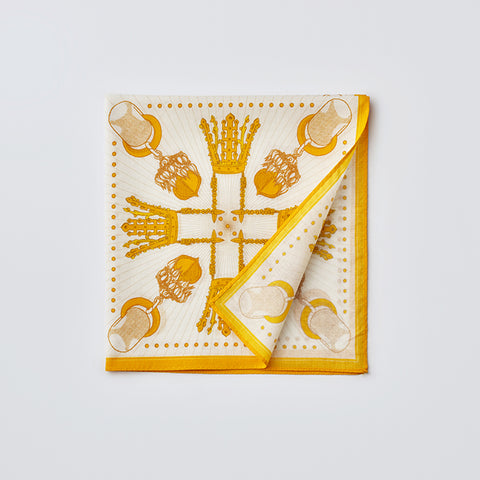 Silla Gold Crown Folding Fan & Handkerchief Set