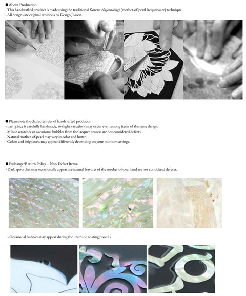 Mother of pearl Craft Business Card Case(Blue Dragon design from Uigwe)