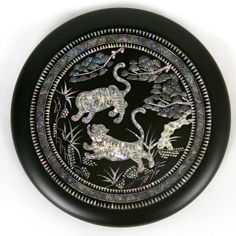 Hand Mirror (Mother of Pearl Tiger)
