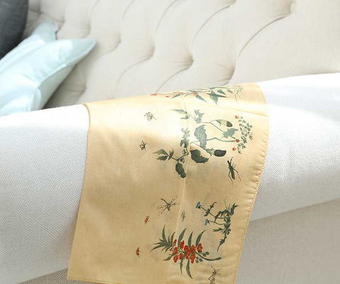 Insect and Flower Handkerchief