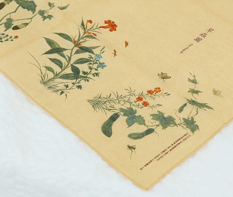 Insect and Flower Handkerchief